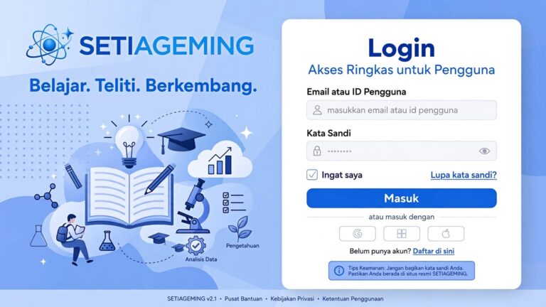 SETIAGEMING Login: Akses Ringkas untuk Pengguna